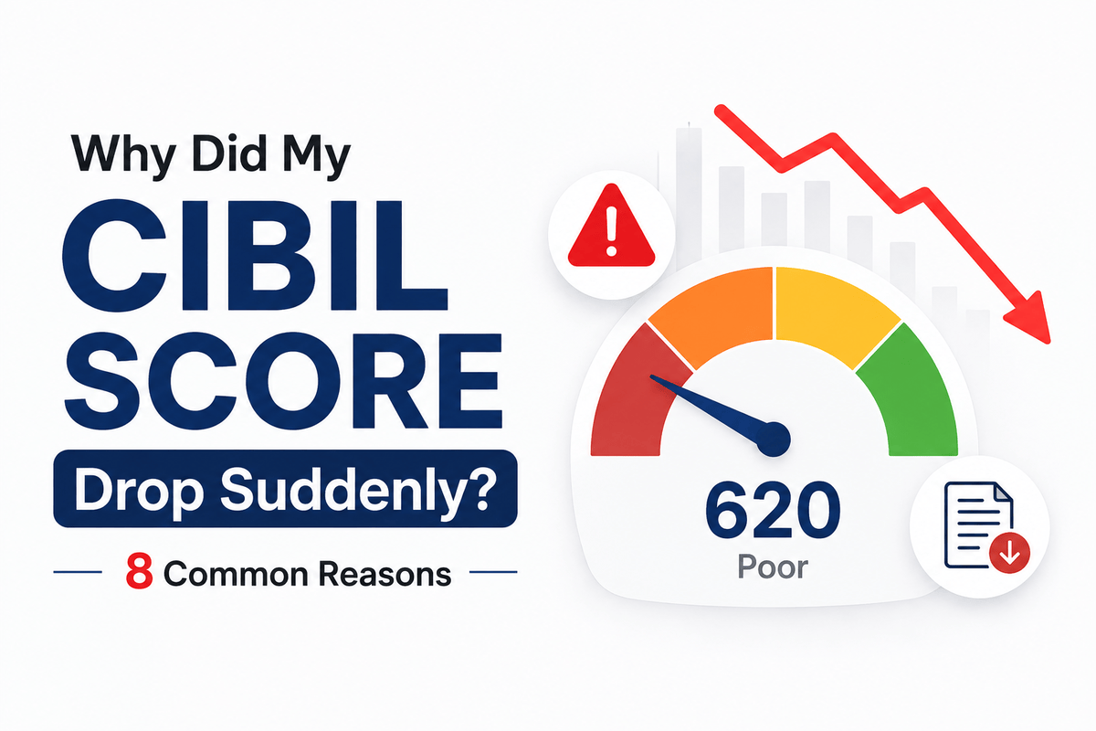 Why Did My CIBIL Score Drop Suddenly? 8 Common Reasons