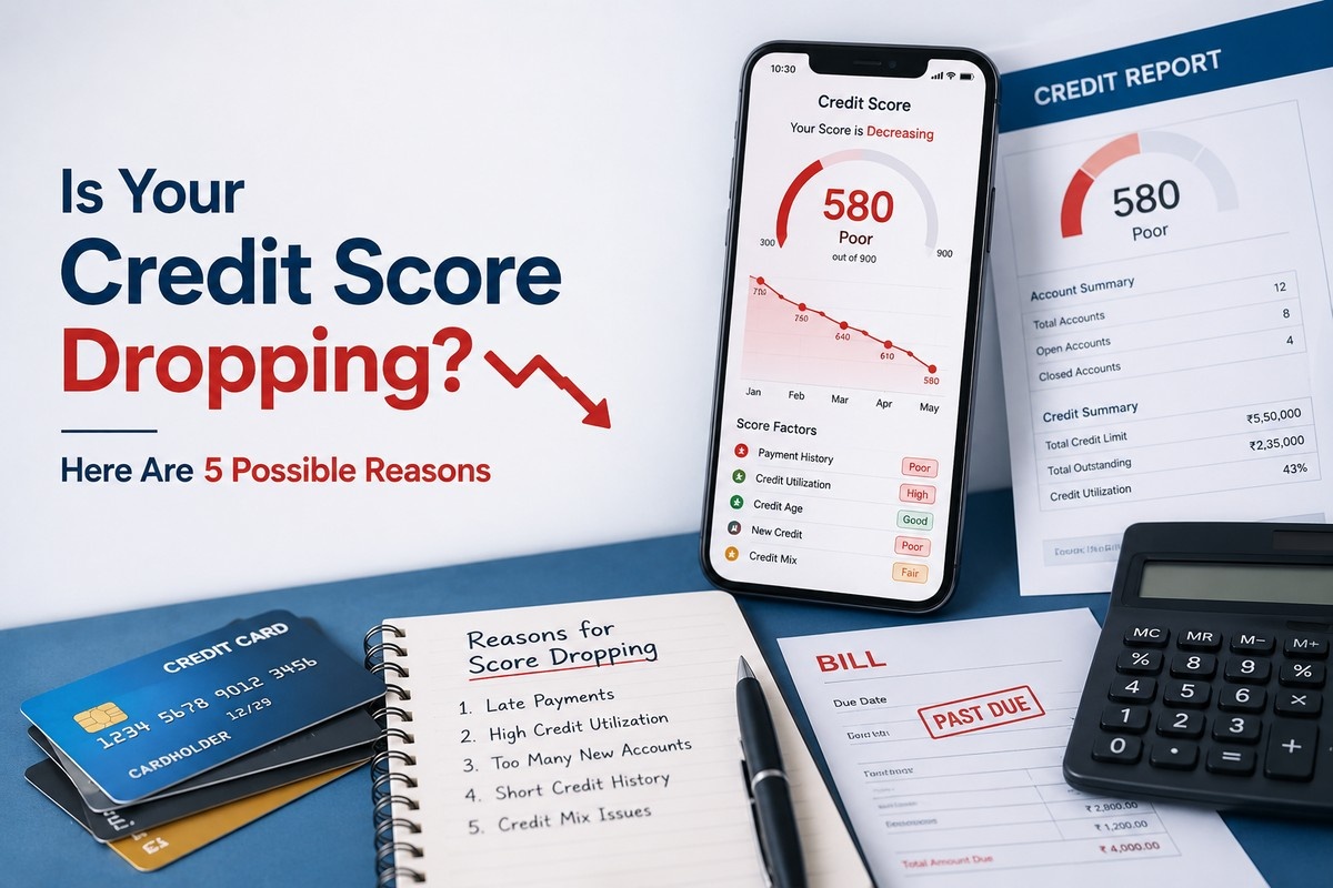 Is Your Credit Score Dropping? Here Are 5 Possible Reasons