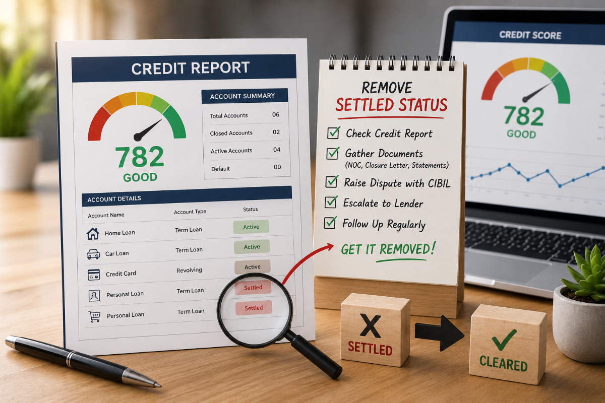 How to Remove Settled Status from CIBIL Report
